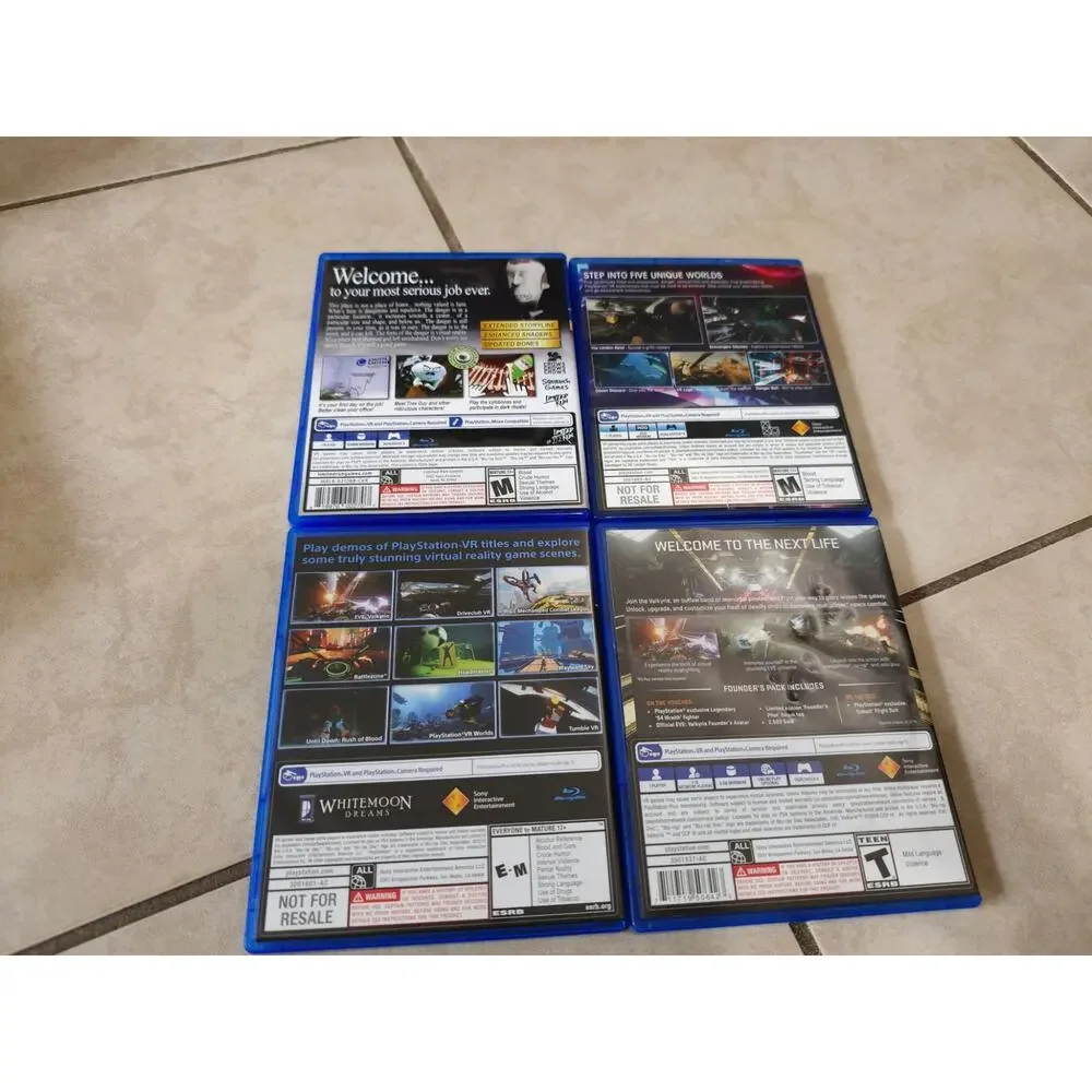 PS4 PSVR 4 Game Lot Accounting VR Worlds EVE Valkyrie